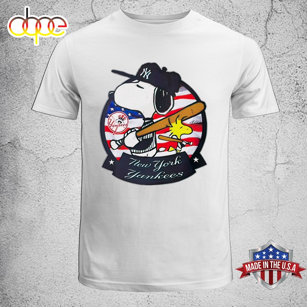 Snoopy And Woodstock New York Yankees 4th Of July Independence Day Unisex T Shirt