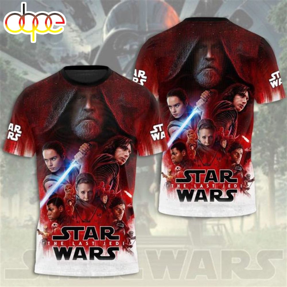 Star Wars The Last Jedi Design 3D T Shirt