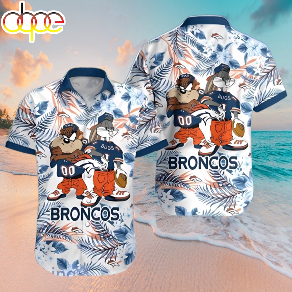 Taz And Bugs Denver Broncos Hawaiian Shirt