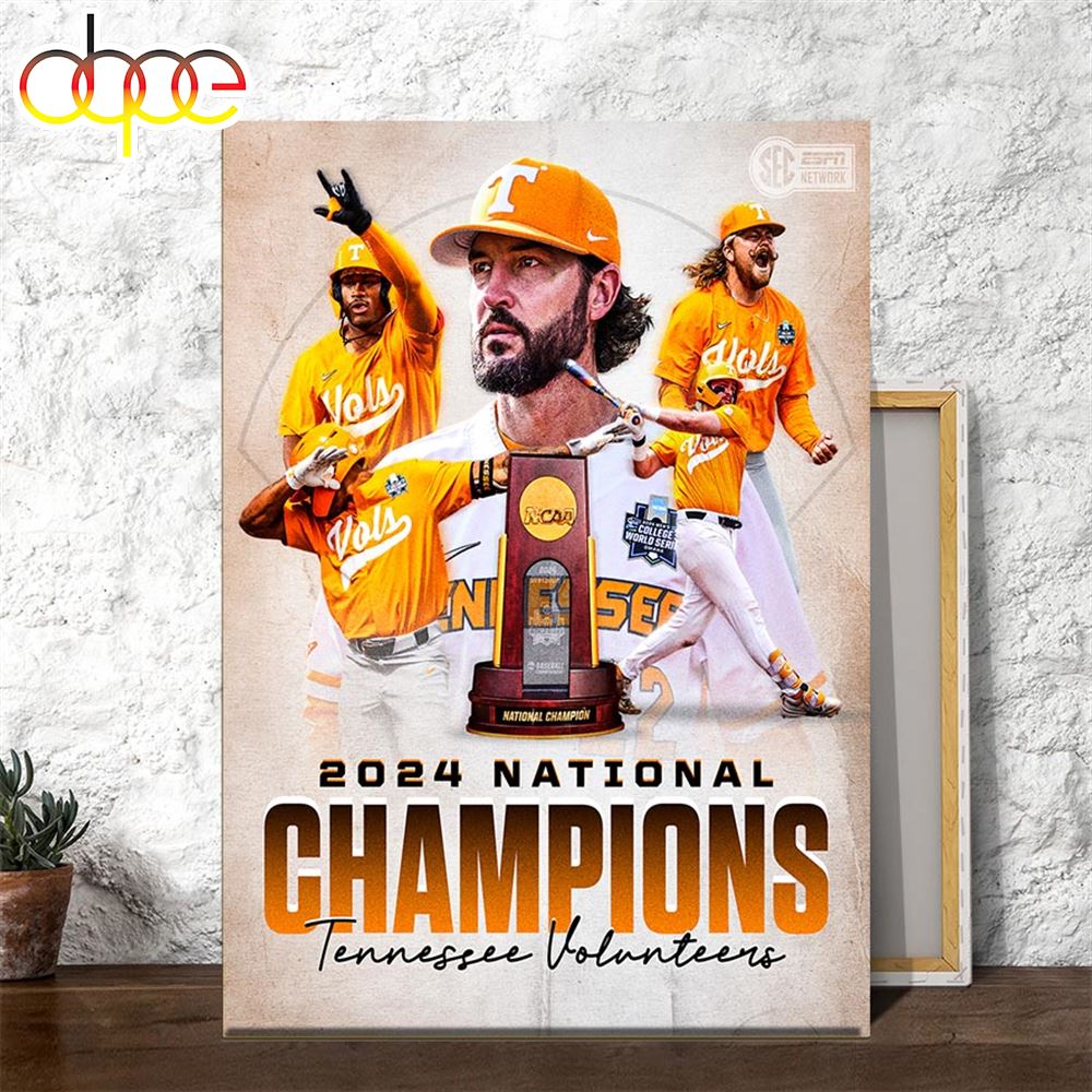 Tennessee Baseball National Champions 2024 Canvas Potser