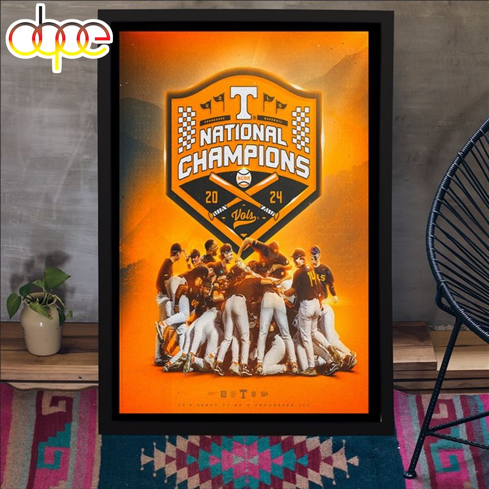 Tennessee Baseball National Champions 2024 Poster Canvas
