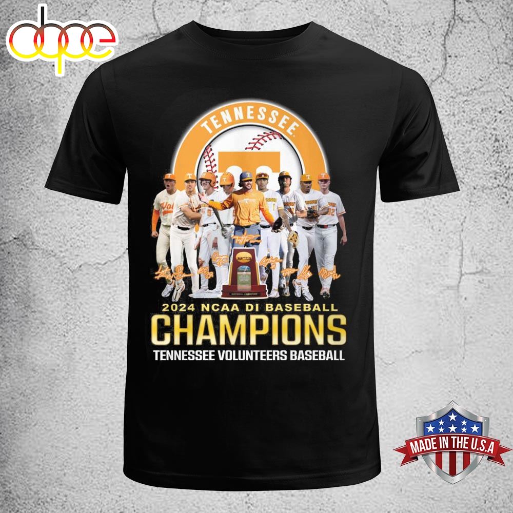 Tennessee Volunteers 2024 SEC Baseball Champions Signature Unisex T Shirt