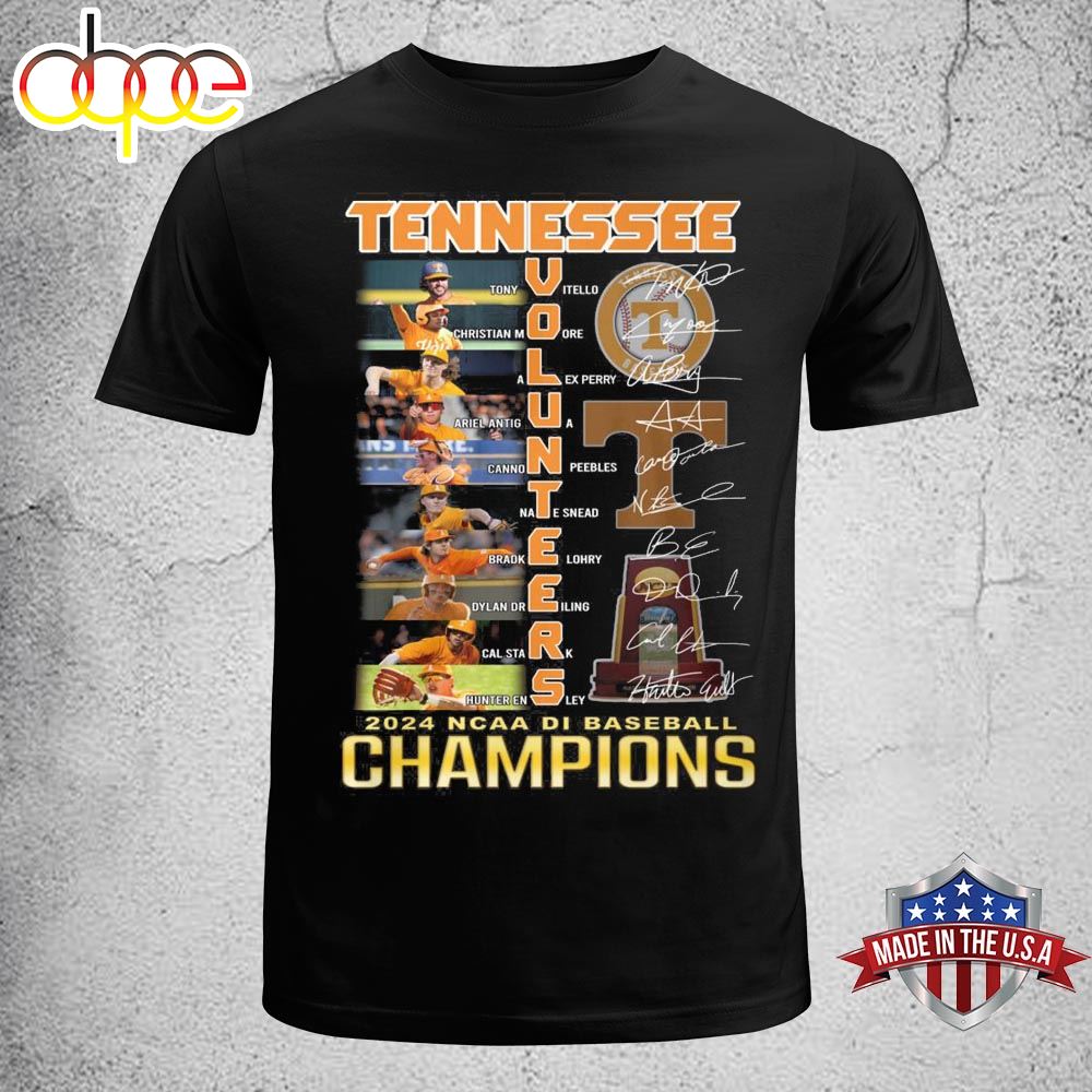 Tennessee Volunteers City Skyline 2024 NCAA DI Baseball Champions T Shirt