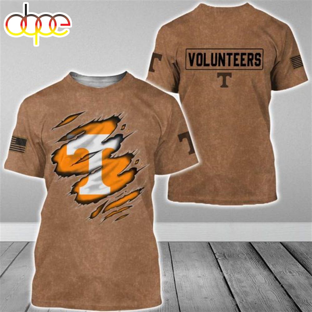 Tennessee Volunteers NCAA Salute To Service Club Pullover 3D Shirt