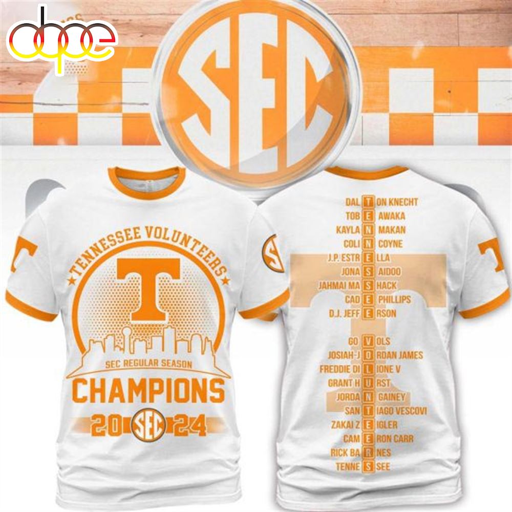 Tennessee Volunteers SEC Regular Season Champions 2024 3D Shirt