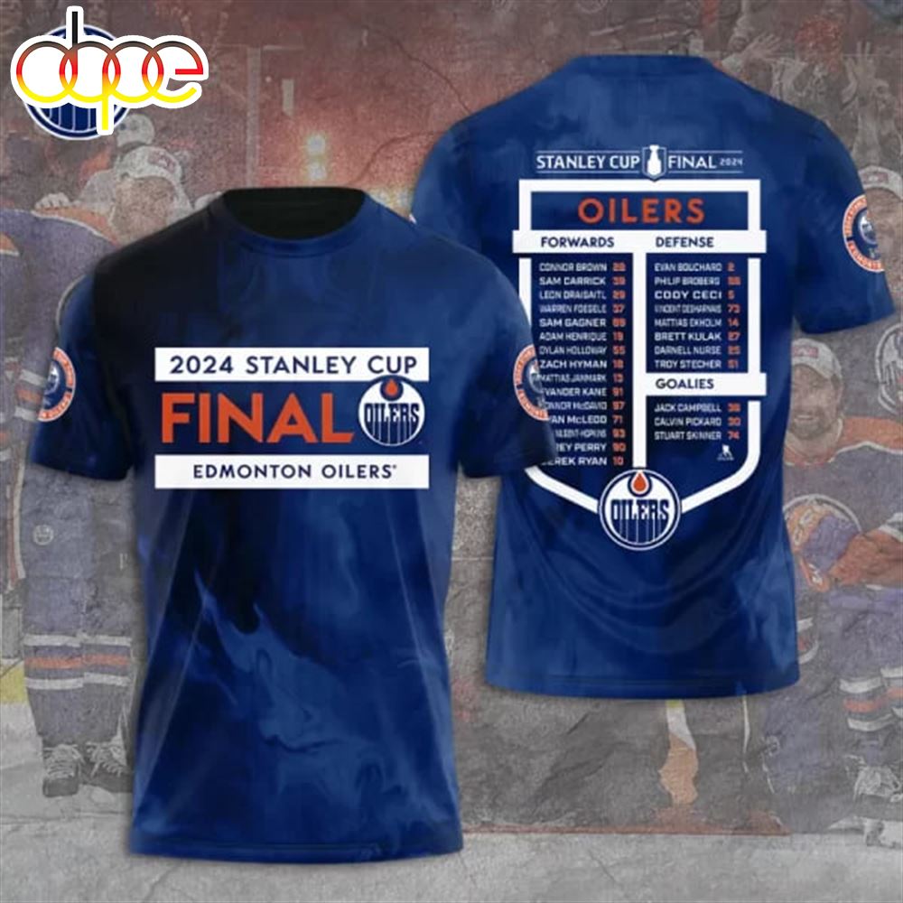 The Cup Stanley Cup Final 2024 Edmonton Oilers NHL 3D T Shirt