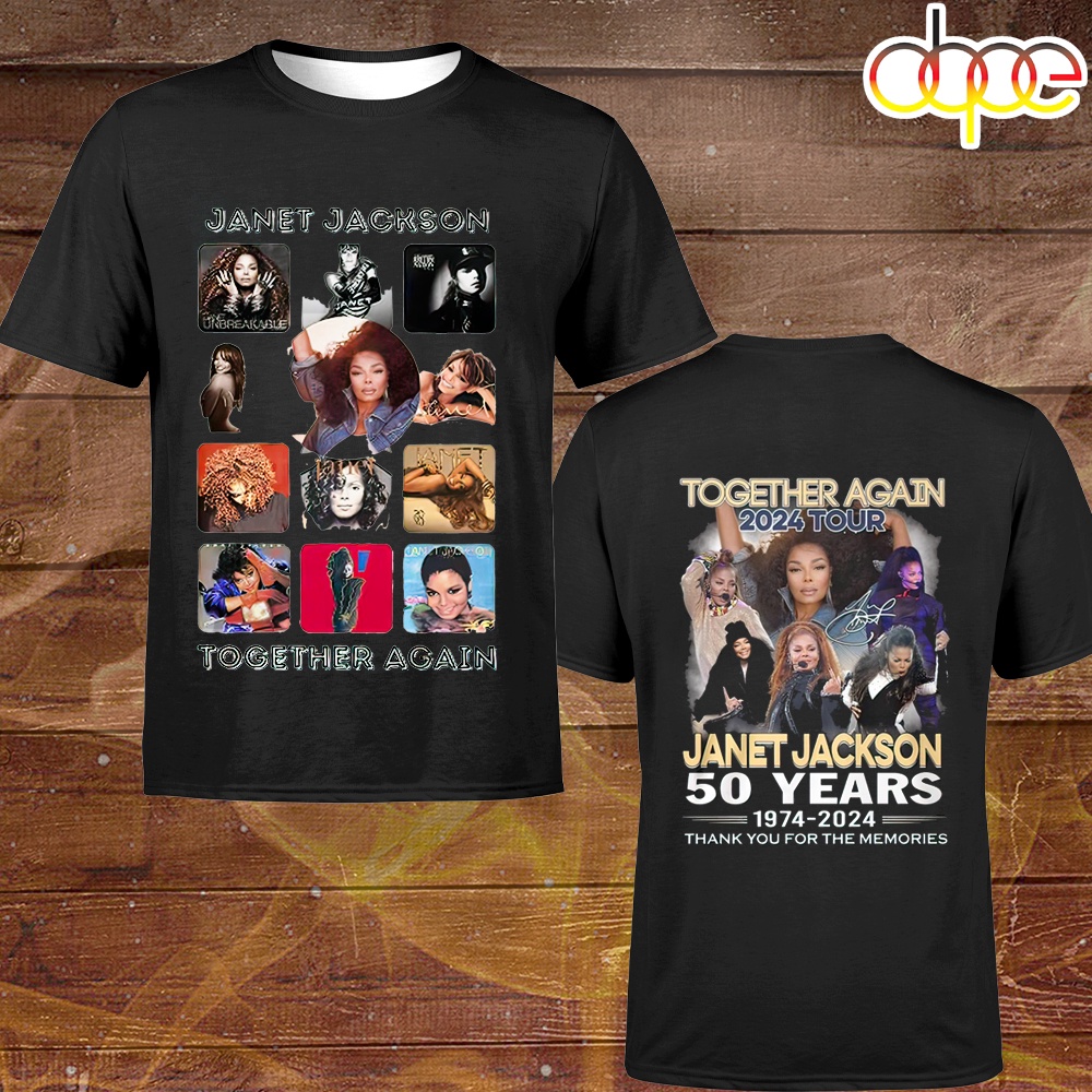 Together Again 2024 Tour Janet Jackson 1974 2024 Thank You For The Memories Unisex T Shirt