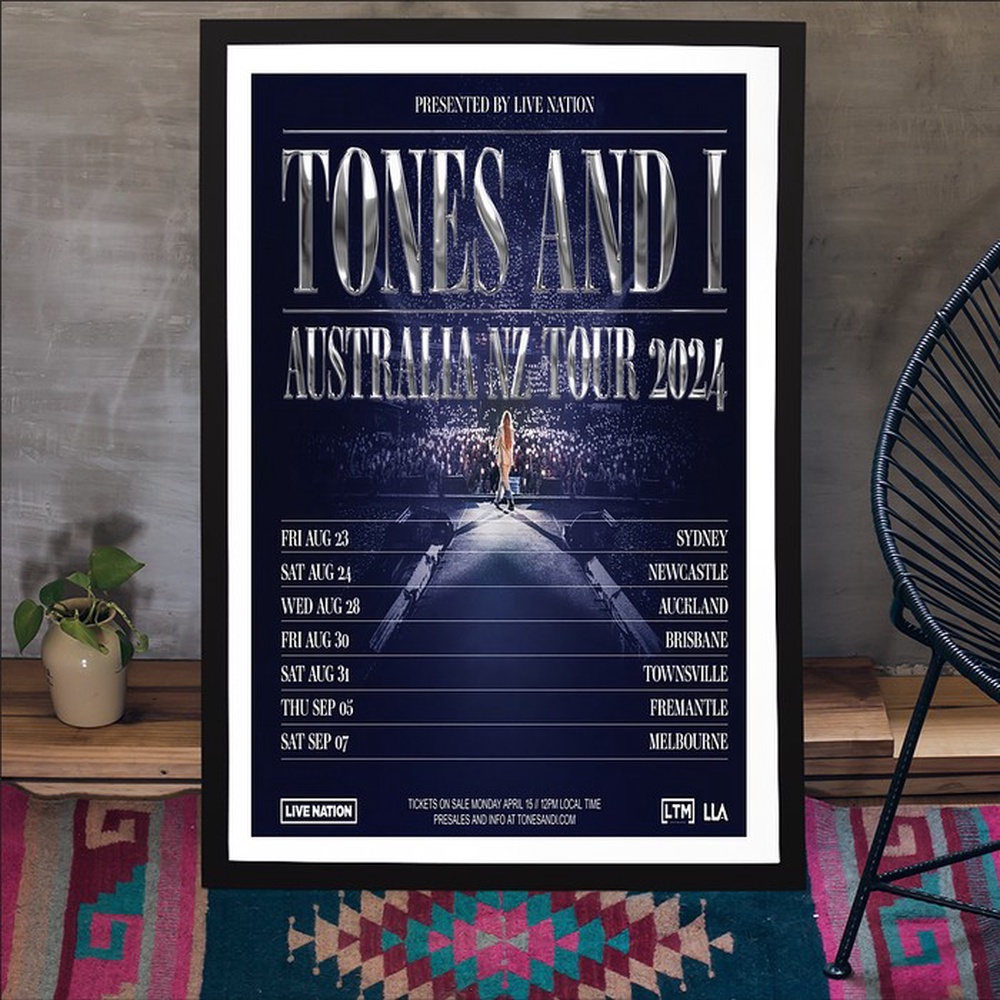 Tones And I Australia New Zealand Tour 2024 Poster Canvas