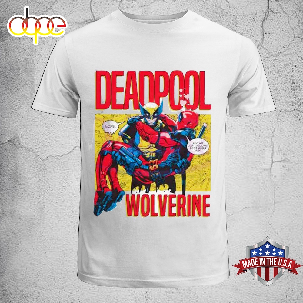 Top Marvel Bestie Couple Deadpool And Wolverine Movie 2024 Unisex T ...