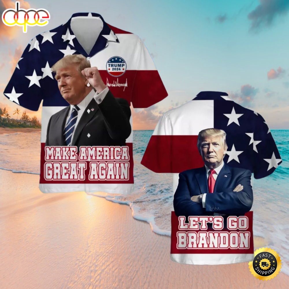 Trump Make America Great Again 4th July Independence Hawaiian Shirt