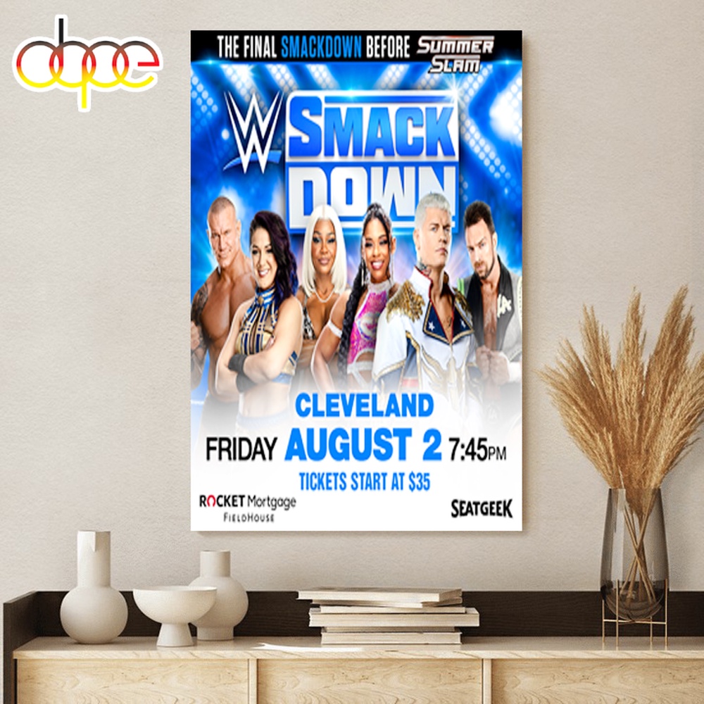 WWE Friday Night SmackDown 2024 Poster Canvas