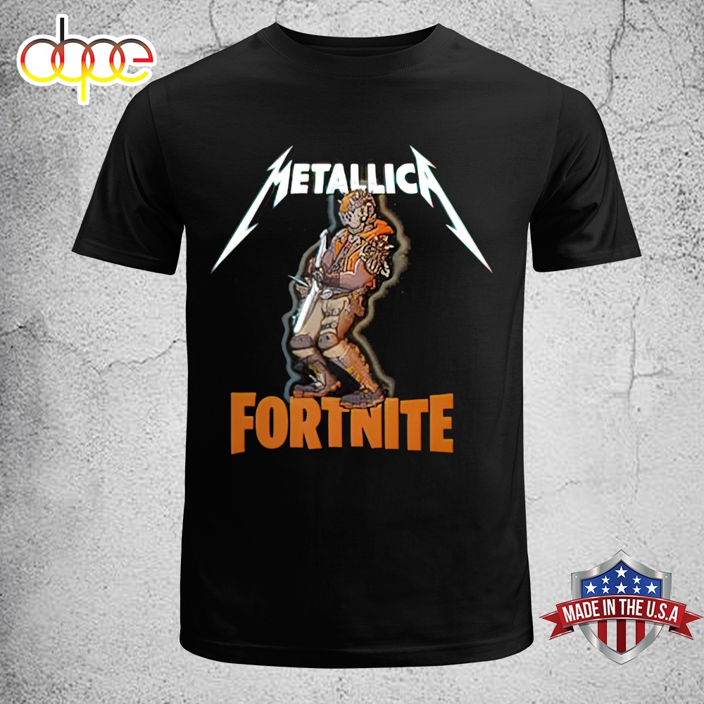 Youth Fortnite X Metallica Fire Unisex T Shirt