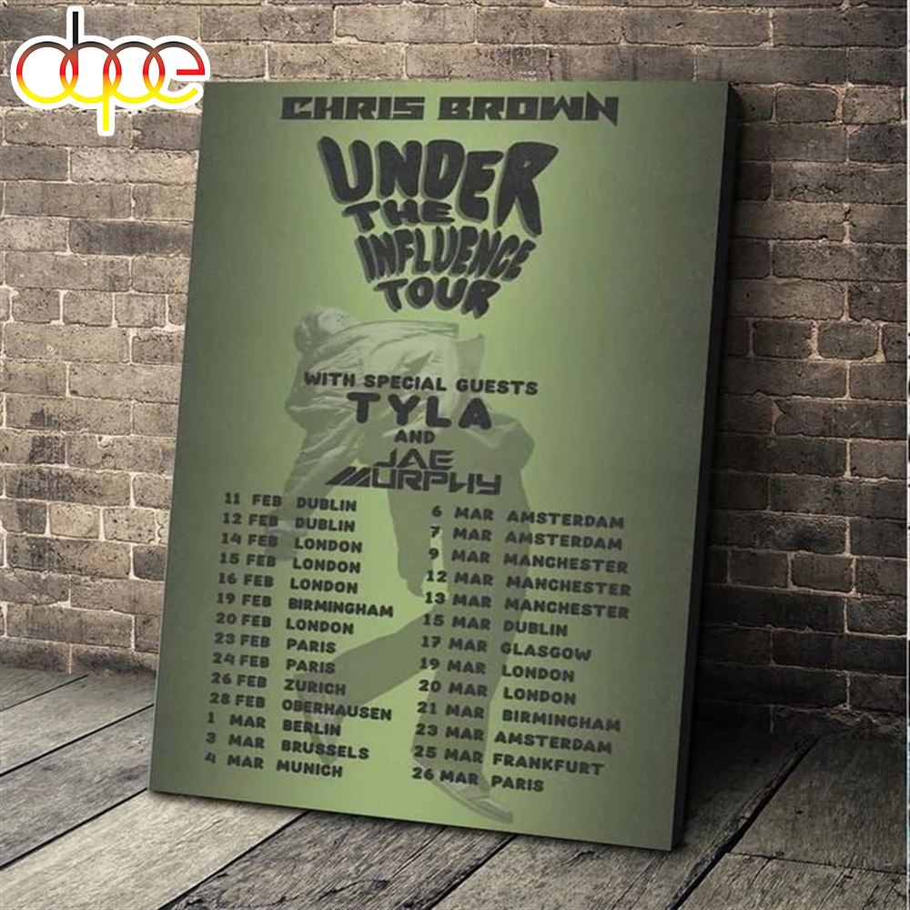 Chris Brown Under The Influence World Tour Music Gift For Fan Poster Canvas