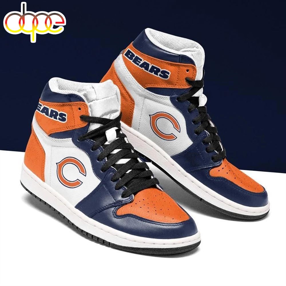 NFL Chicago Bears Blue White Orange Sneaker Air Jordan 1 High Sneakers