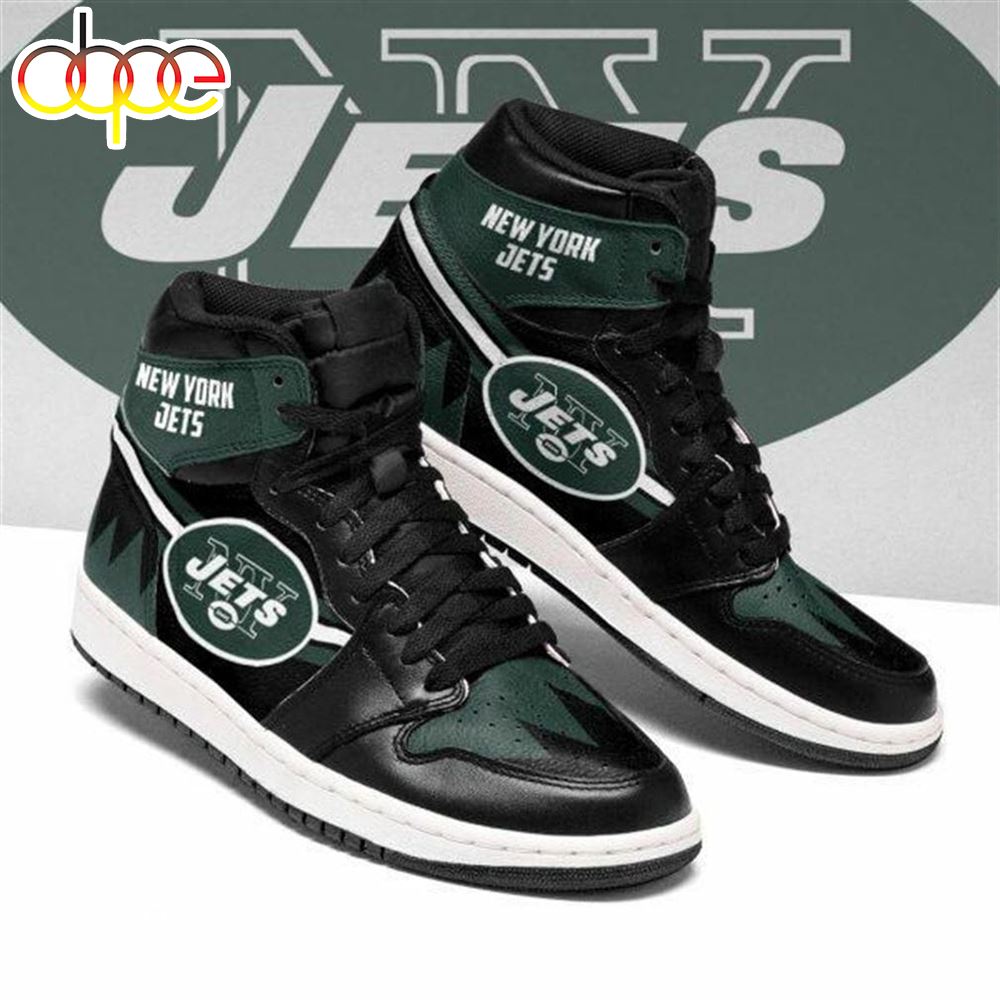 NFL New York Jets Black Green Air Jordan 1 High