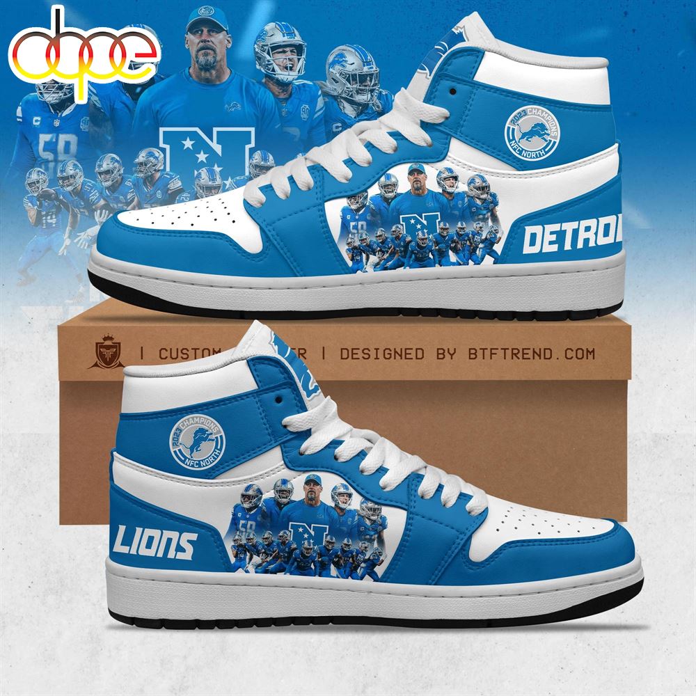 Detroit Lions 2023 NFC North Division Champions Jordan Shoes