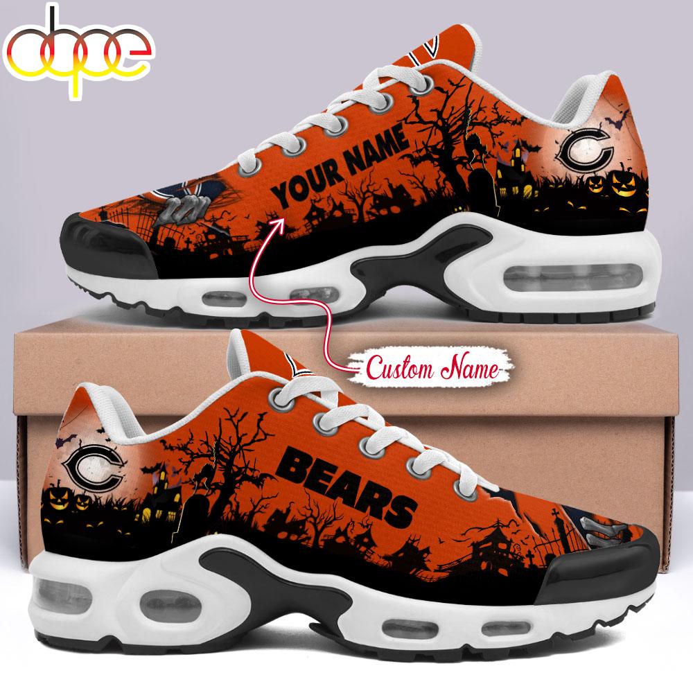 Custom Name NFL Chicago Bears Halloween Day Air Max Plus Shoes Musicdope80s