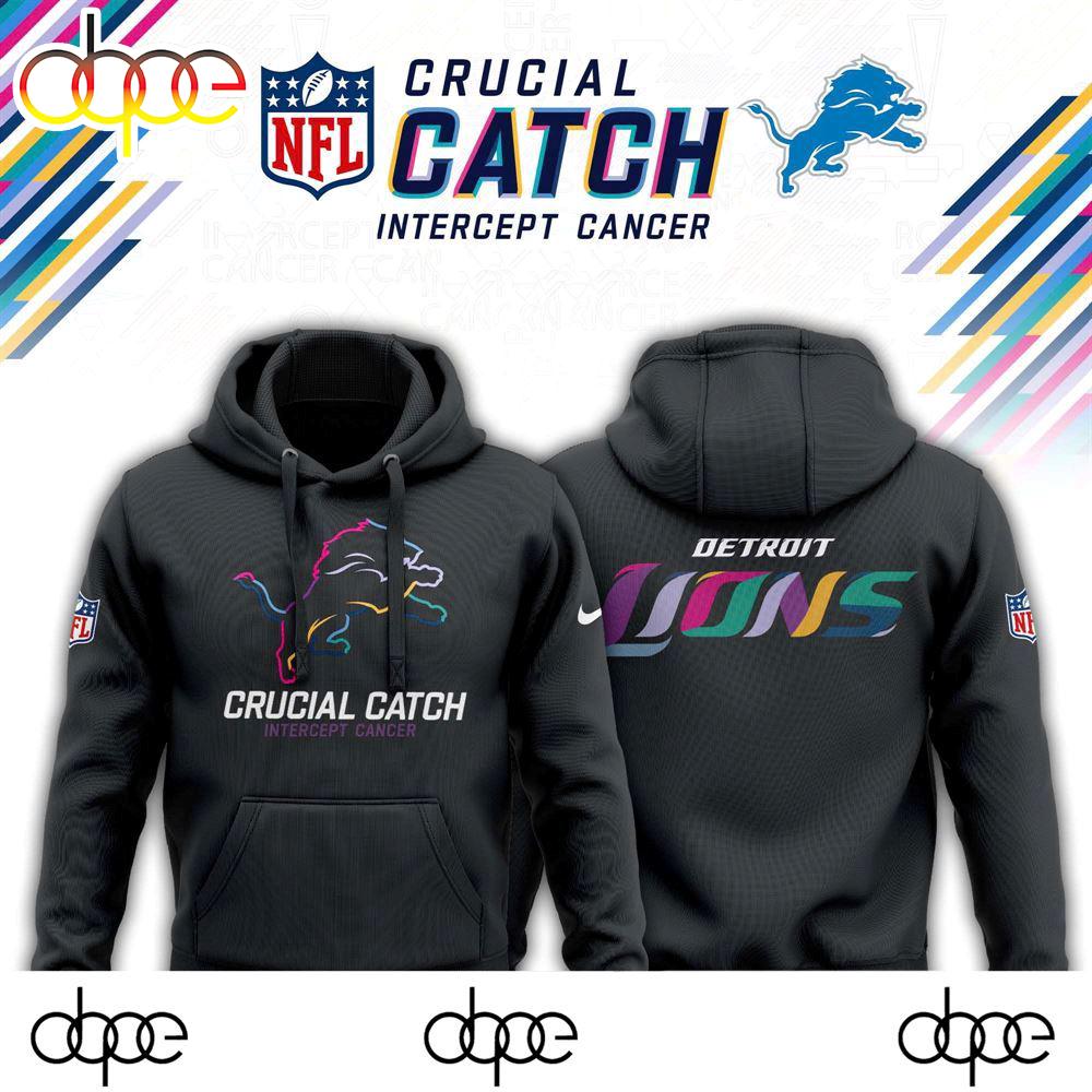 Detroit Lions Black 2024 Nfl Crucial Catch Club Hoodie