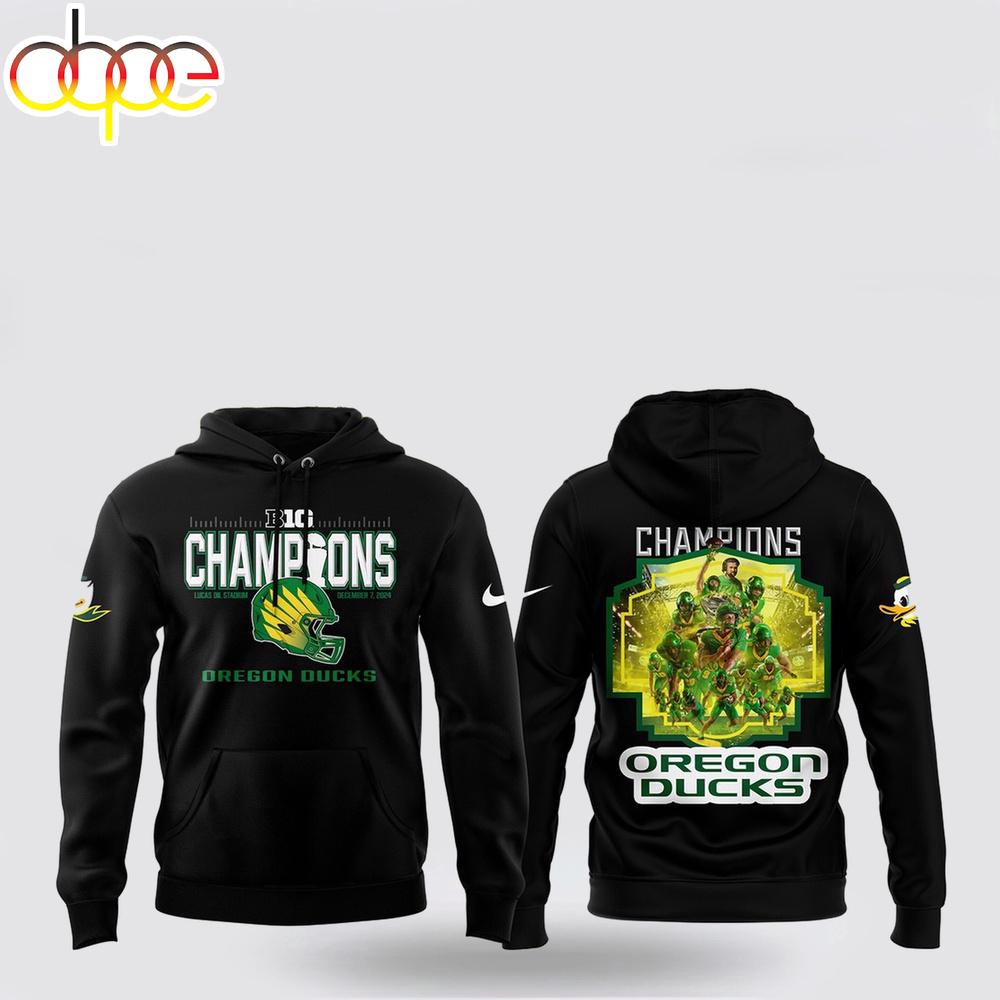 Oregon Ducks 2024 Big 10 Football Champions Best Team 3D Hoodie