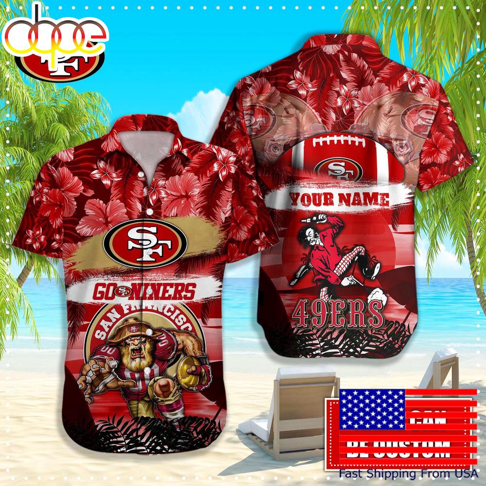 San Francisco 49ers Mascot Football Hawaiian Shirt, NFL Aloha Shirts